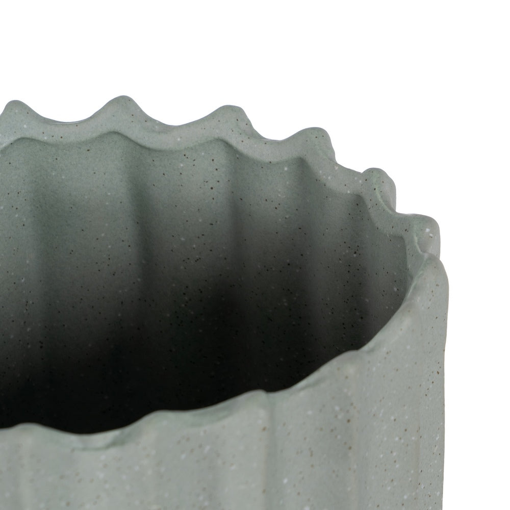 GREEN CERAMIC DECORATIVE VASE 20.50 X 20.50 X 92 CM