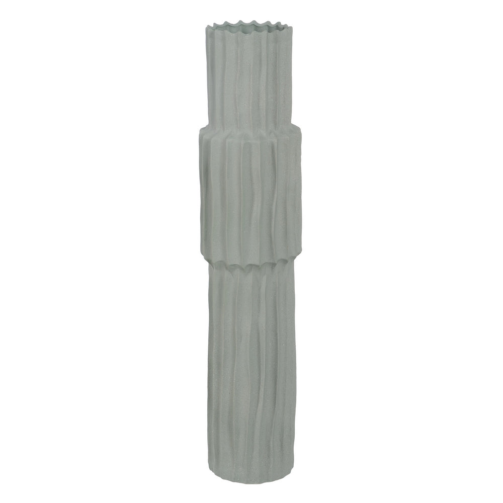 JARRÓN VERDE CERÁMICA DECORACIÓN 20,50 X 20,50 X 92 CM