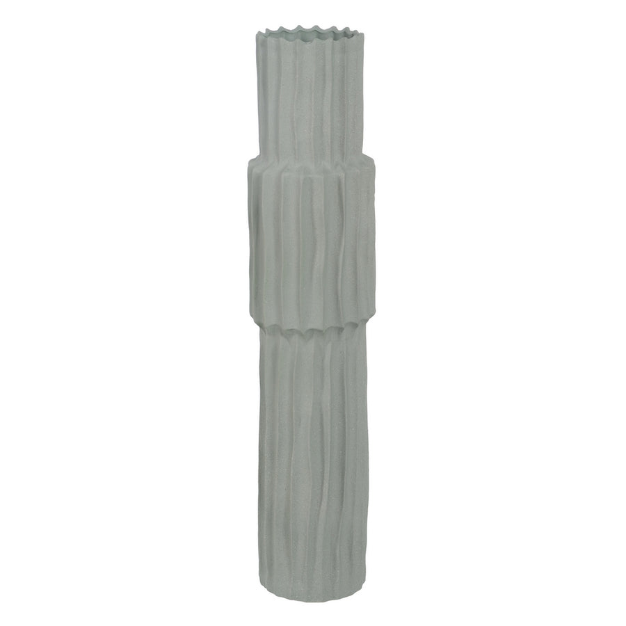 JARRÓN VERDE CERÁMICA DECORACIÓN 20,50 X 20,50 X 92 CM