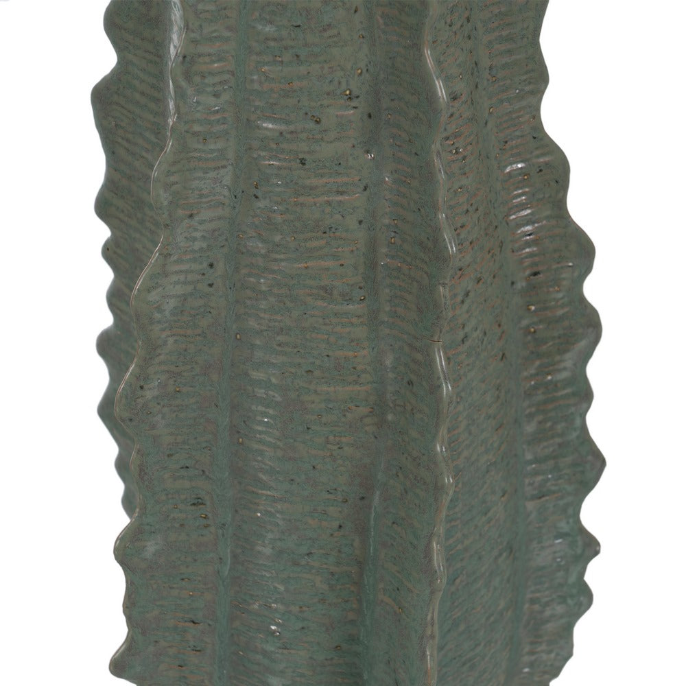 GREEN CERAMIC VASE DECORATION 19 X 18.50 X 53.50 CM