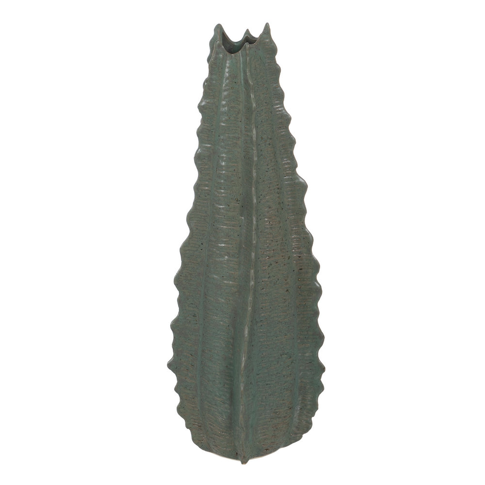 JARRÓN VERDE CERÁMICA DECORACIÓN 19 X 18,50 X 53,50 CM