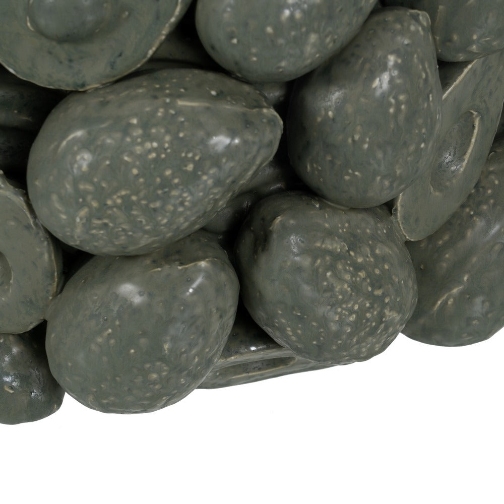 GREEN CERAMIC VASE DECORATION 31.50 X 31.50 X 23 CM