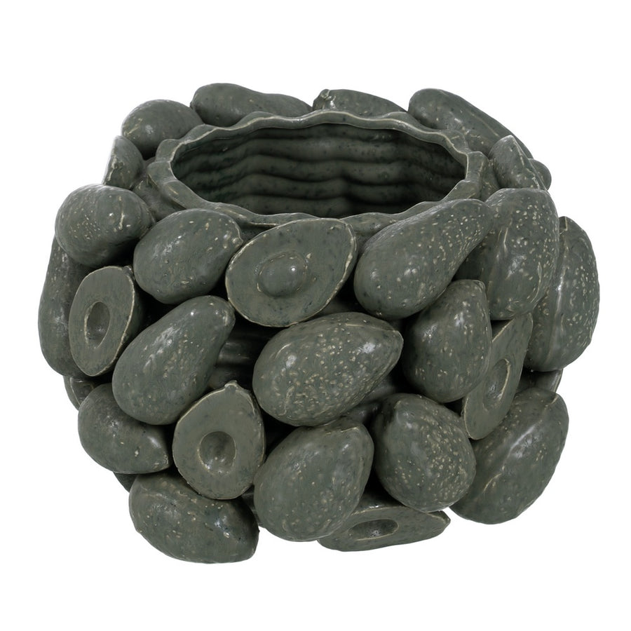 JARRÓN VERDE CERÁMICA DECORACIÓN 31,50 X 31,50 X 23 CM