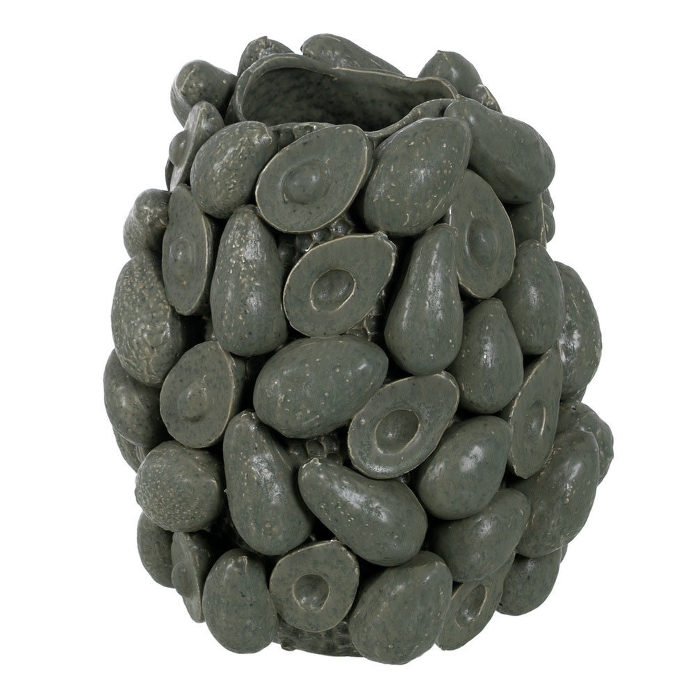 JARRÓN VERDE CERÁMICA DECORACIÓN 33 X 33 X 37,50 CM