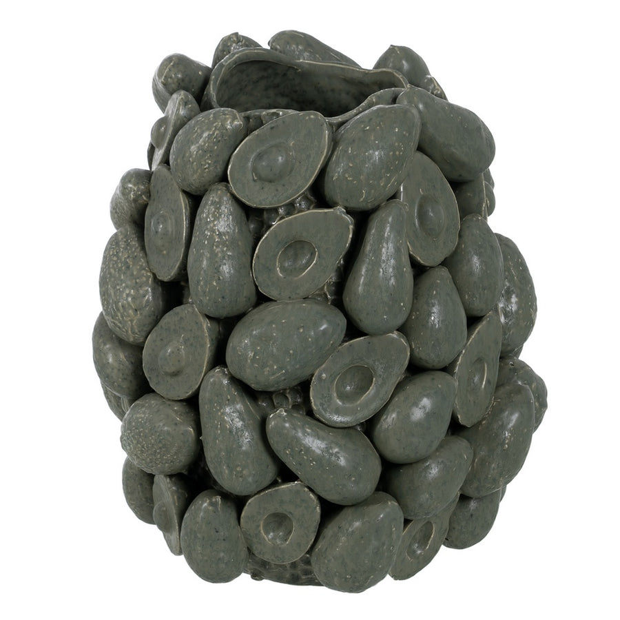 JARRÓN VERDE CERÁMICA DECORACIÓN 33 X 33 X 37,50 CM