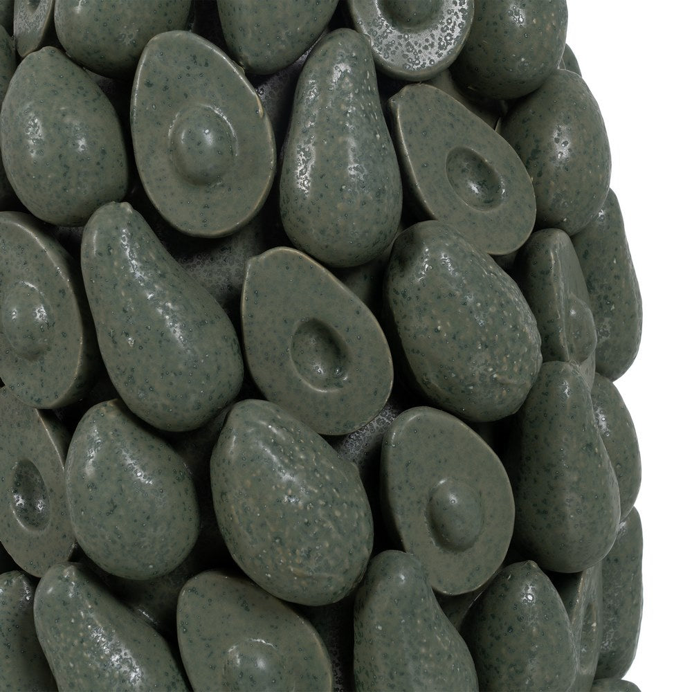 JARRÓN VERDE CERÁMICA DECORACIÓN 33 X 32,50 X 44 CM
