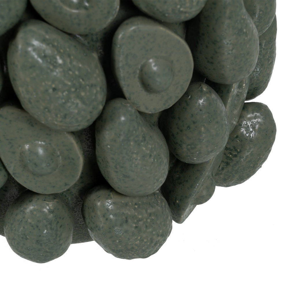 JARRÓN VERDE CERÁMICA DECORACIÓN 33 X 32,50 X 44 CM