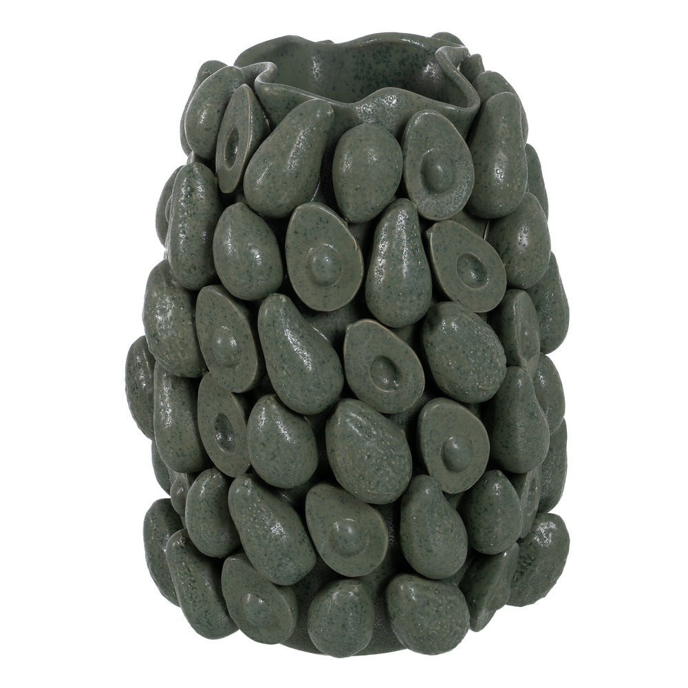 JARRÓN VERDE CERÁMICA DECORACIÓN 33 X 32,50 X 44 CM
