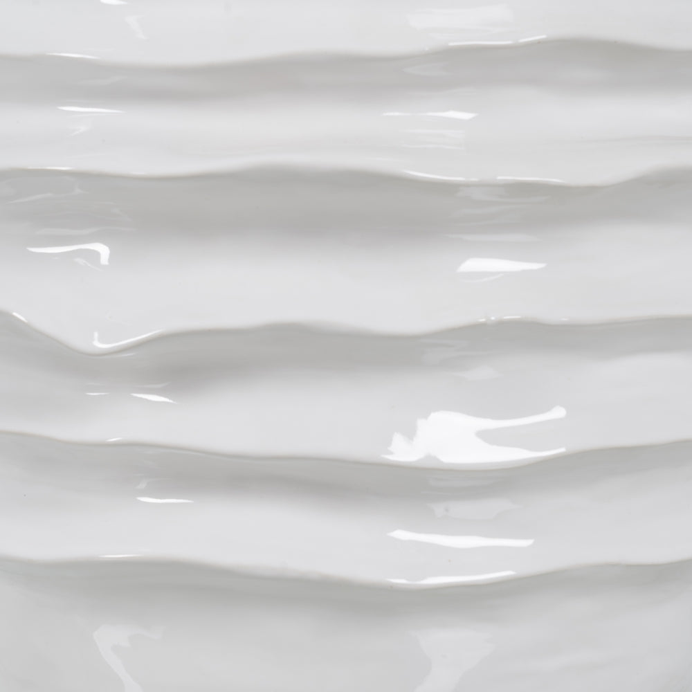 JARRÓN BLANCO CERÁMICA DECORACIÓN 44,50 X 44 X 46,50 CM