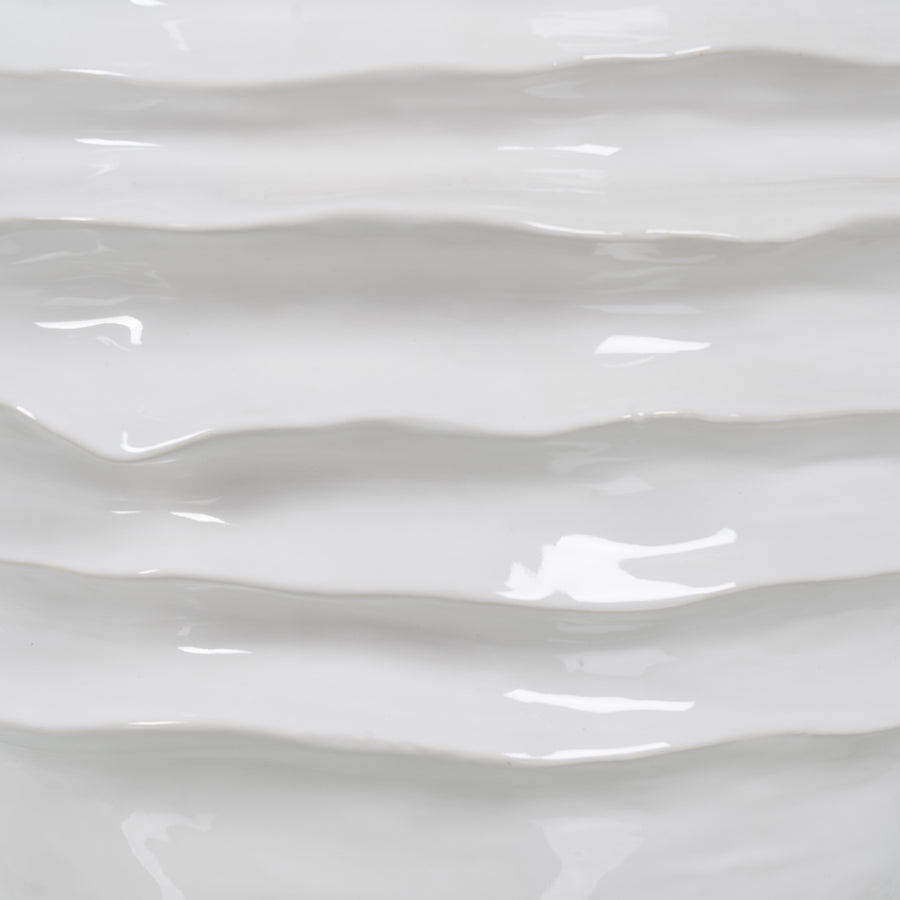 JARRÓN BLANCO CERÁMICA DECORACIÓN 44,50 X 44 X 46,50 CM