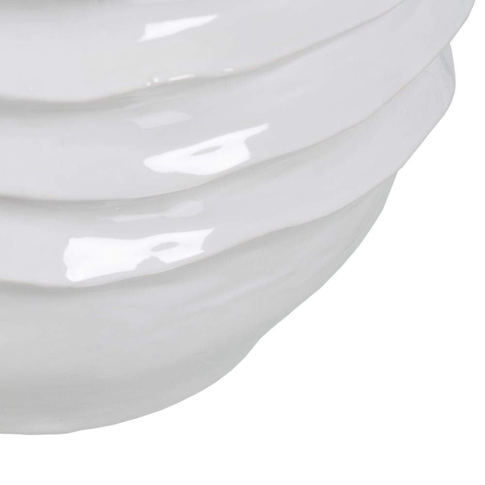 JARRÓN BLANCO CERÁMICA DECORACIÓN 44,50 X 44 X 46,50 CM