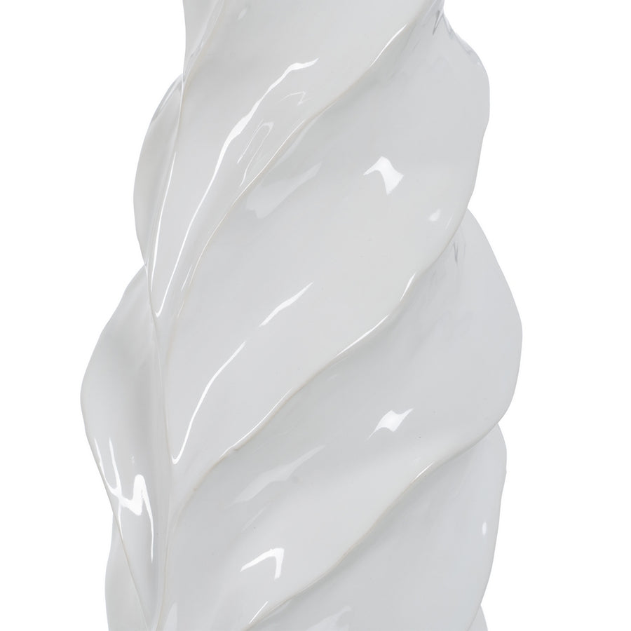 JARRÓN BLANCO CERÁMICA DECORACIÓN 16 X 15 X 44 CM