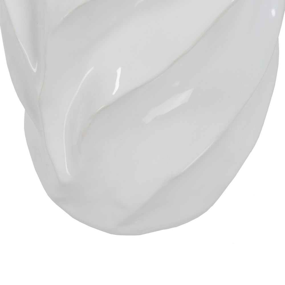 JARRÓN BLANCO CERÁMICA DECORACIÓN 16 X 15 X 44 CM