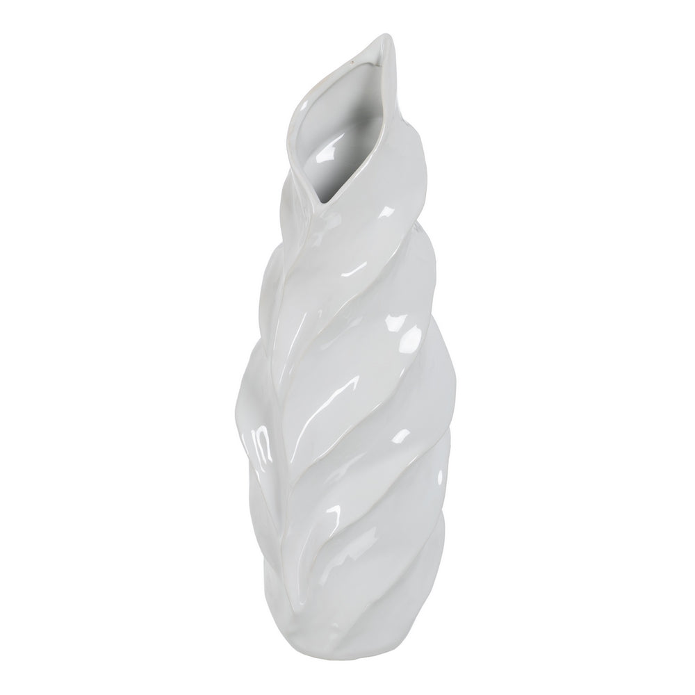 JARRÓN BLANCO CERÁMICA DECORACIÓN 16 X 15 X 44 CM