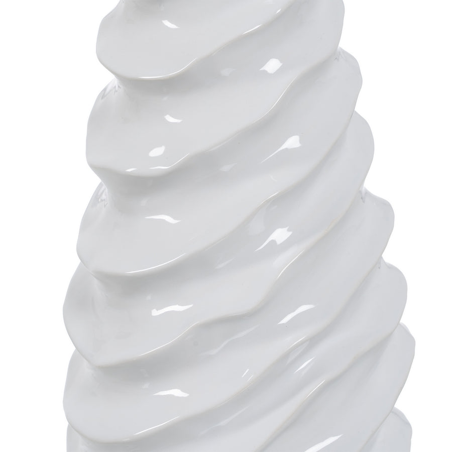 JARRÓN BLANCO CERÁMICA DECORACIÓN 17,50 X 17 X 49 CM