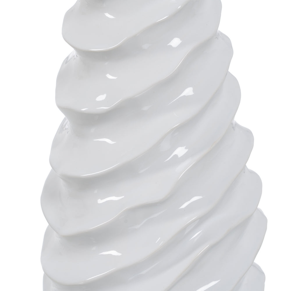 JARRÓN BLANCO CERÁMICA DECORACIÓN 17,50 X 17 X 49 CM