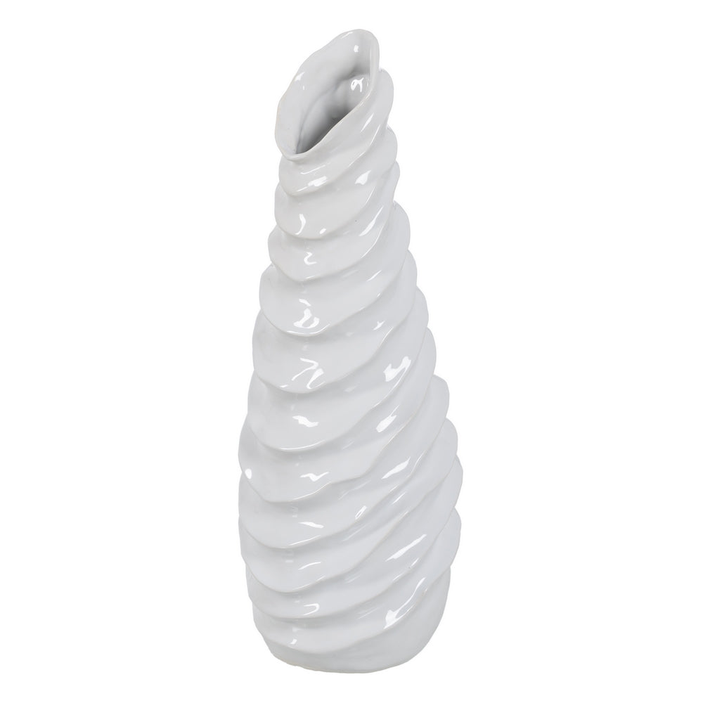 JARRÓN BLANCO CERÁMICA DECORACIÓN 17,50 X 17 X 49 CM