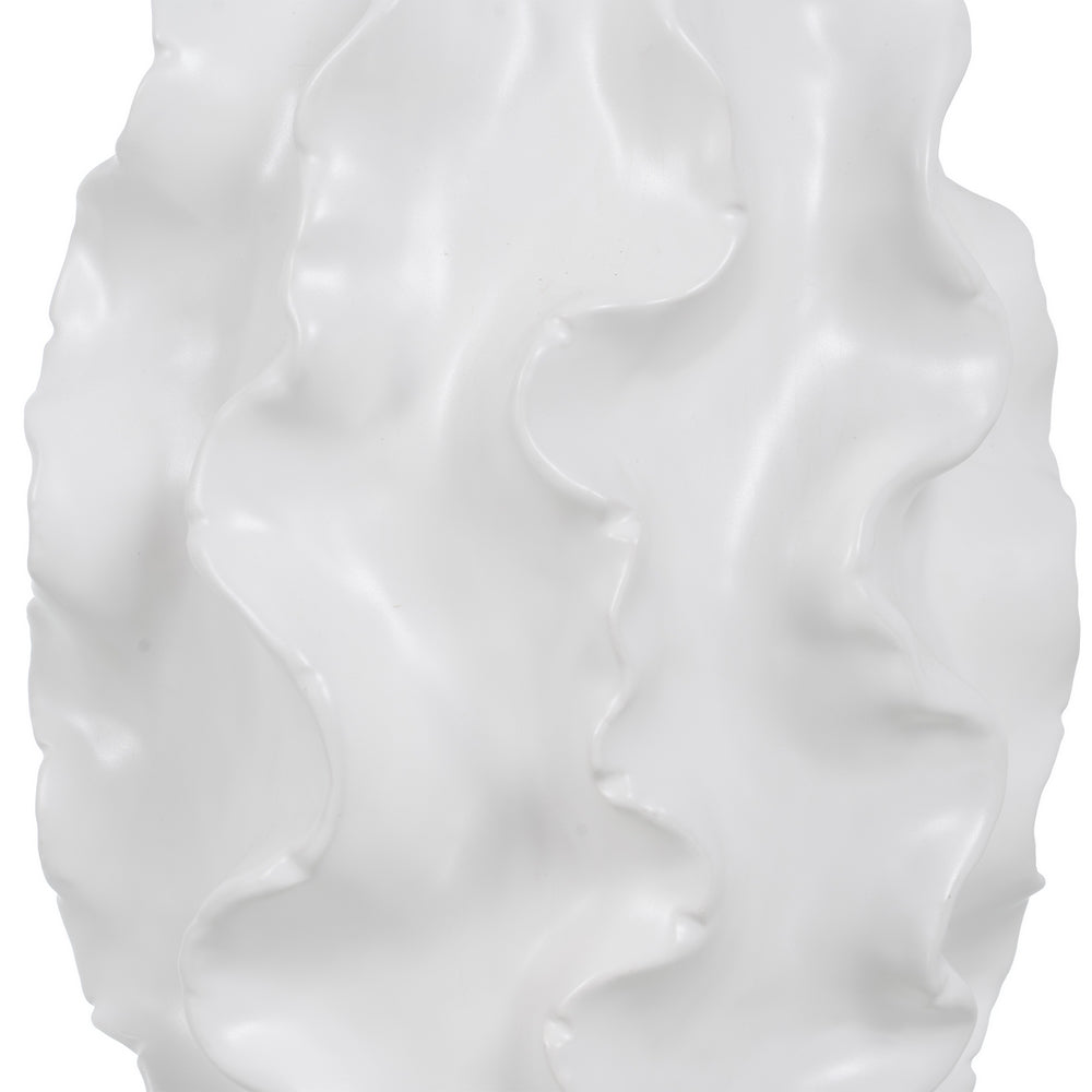 JARRÓN BLANCO CERÁMICA DECORACIÓN 25,50 X 25,50 X 37,50 CM