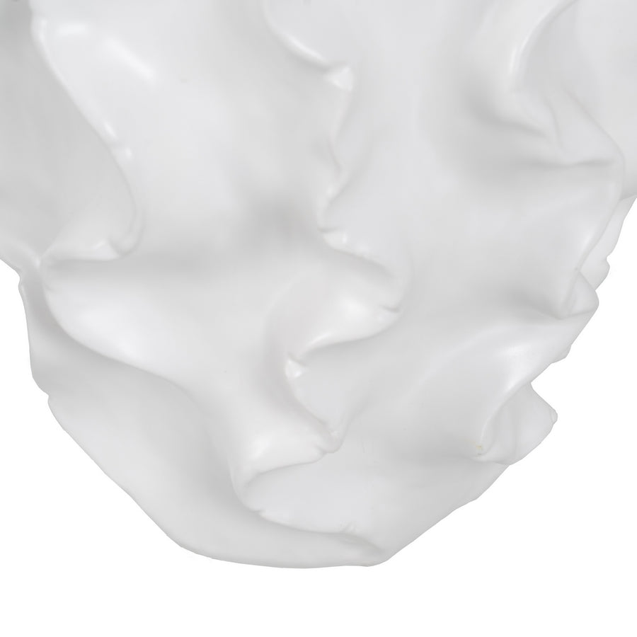 WHITE CERAMIC DECORATIVE VASE 25.50 X 25.50 X 37.50 CM