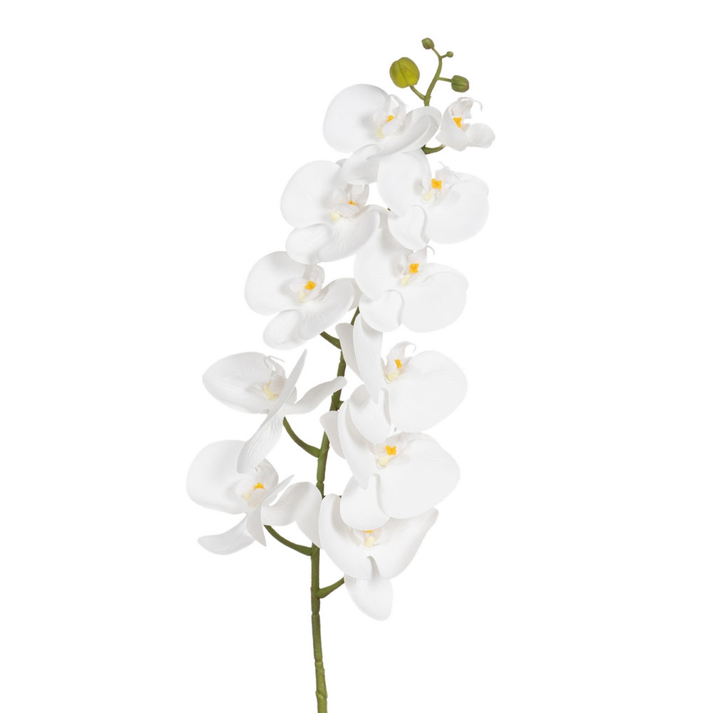 WHITE ORCHID FLOWER FABRIC DECORATION 107 CM