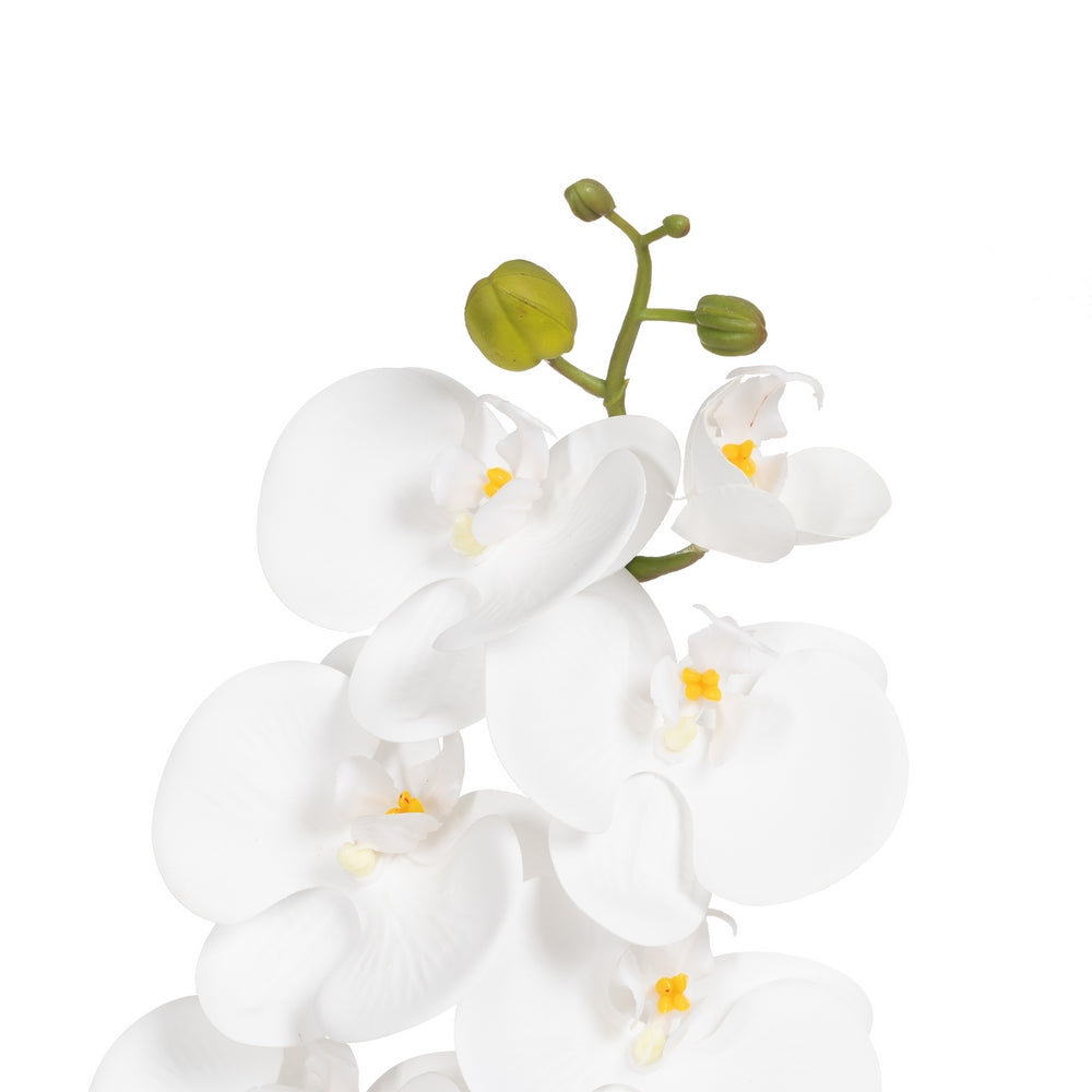 WHITE ORCHID FLOWER FABRIC DECORATION 107 CM