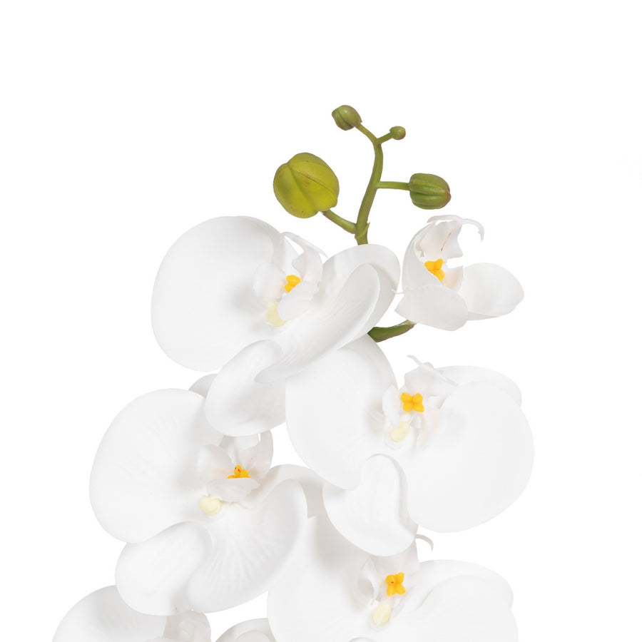 WHITE ORCHID FLOWER FABRIC DECORATION 107 CM