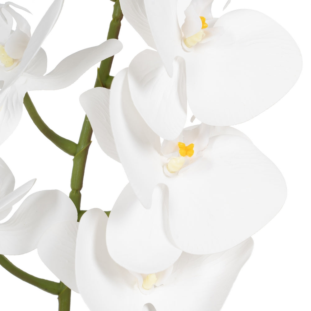 WHITE ORCHID FLOWER FABRIC DECORATION 107 CM