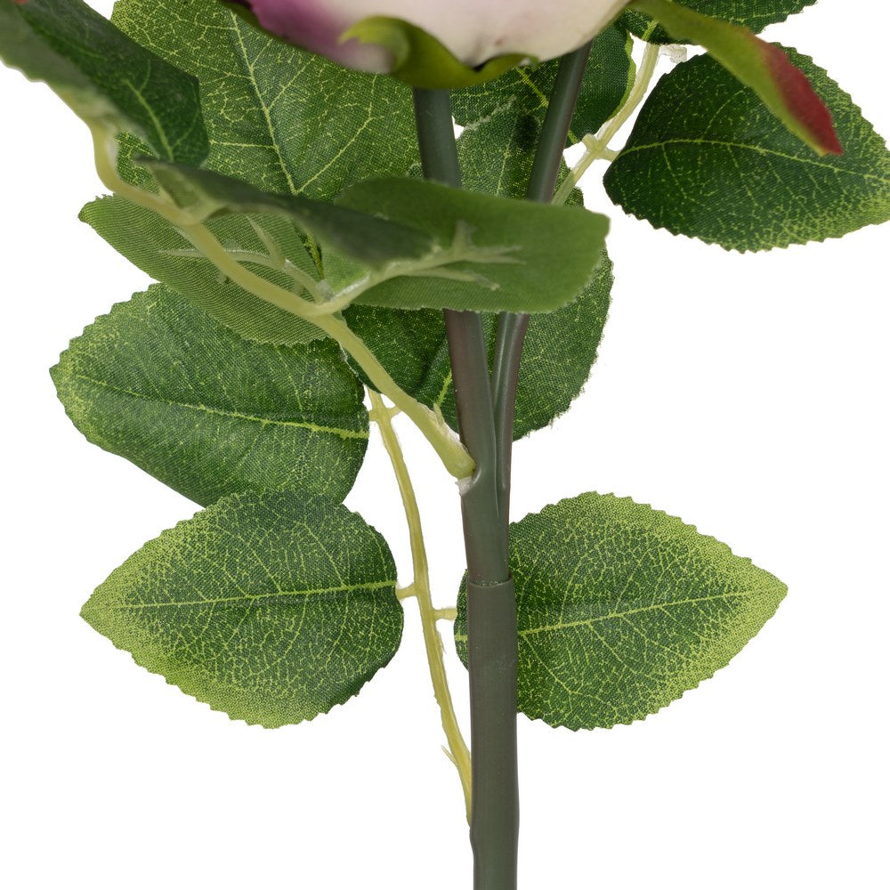 FLOR ROSA ROSA PVC-TEJIDO DECORACIÓN 69 CM