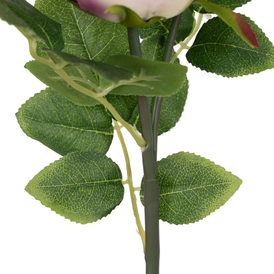 FLOR ROSA ROSA PVC-TEJIDO DECORACIÓN 69 CM