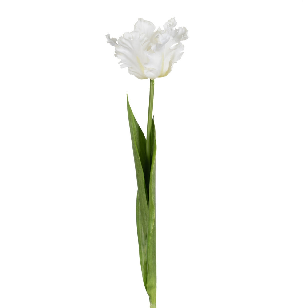 WHITE TULIP FLOWER DECORATION 63 CM