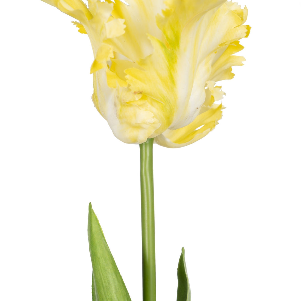 FLOR TULIPÁN AMARILLO TEJIDO DECORACIÓN 63 CM