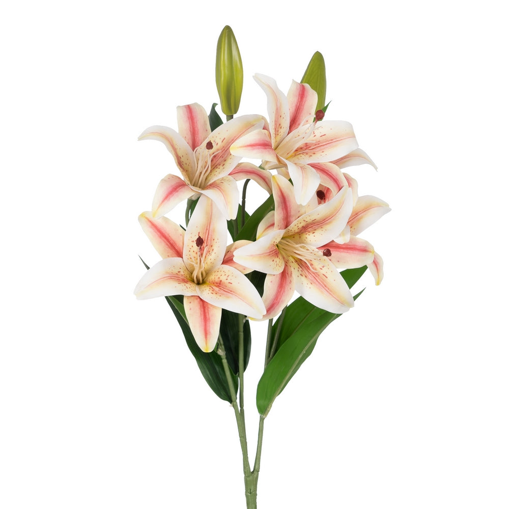 PINK LILY FLOWER RUBBER DECORATION 59 CM