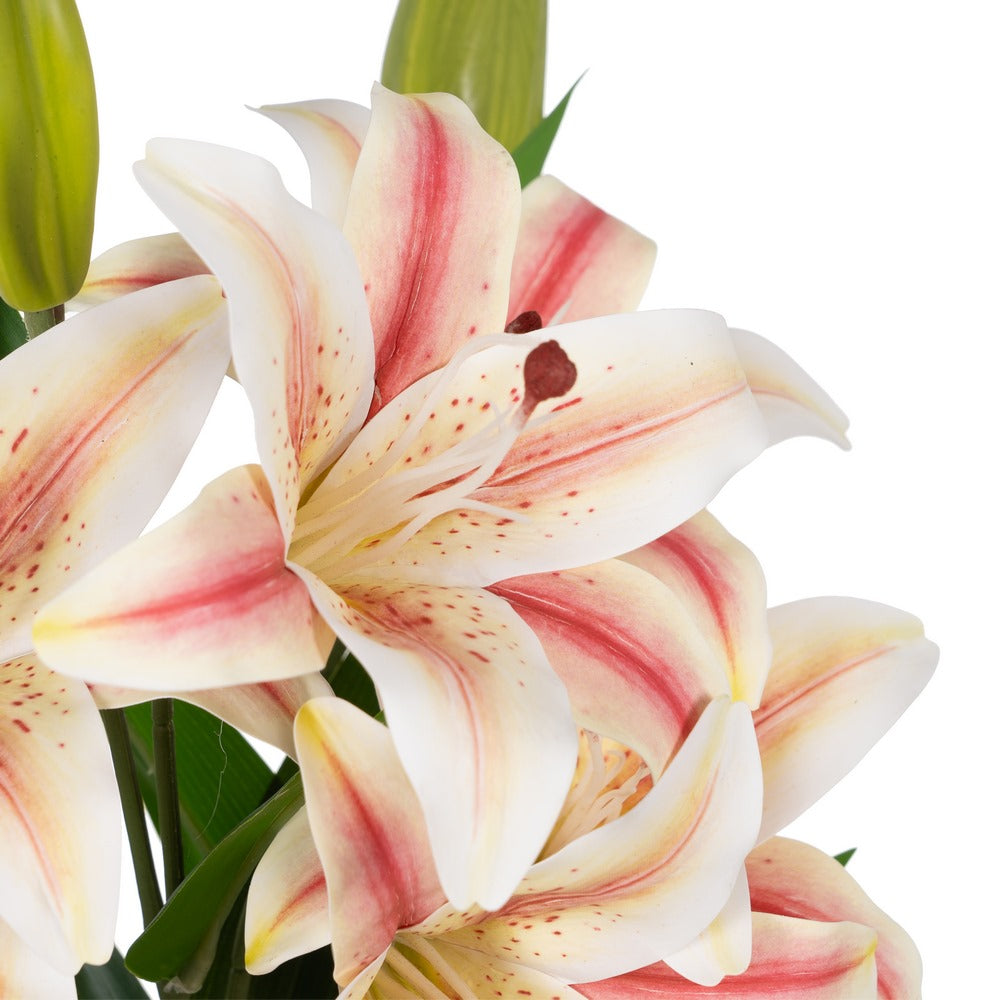 PINK LILY FLOWER RUBBER DECORATION 59 CM
