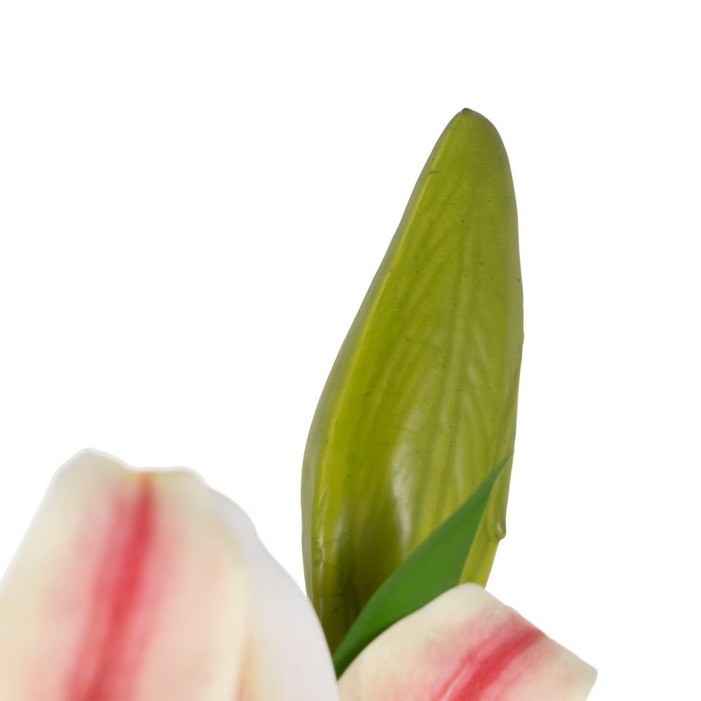 PINK LILY FLOWER RUBBER DECORATION 59 CM