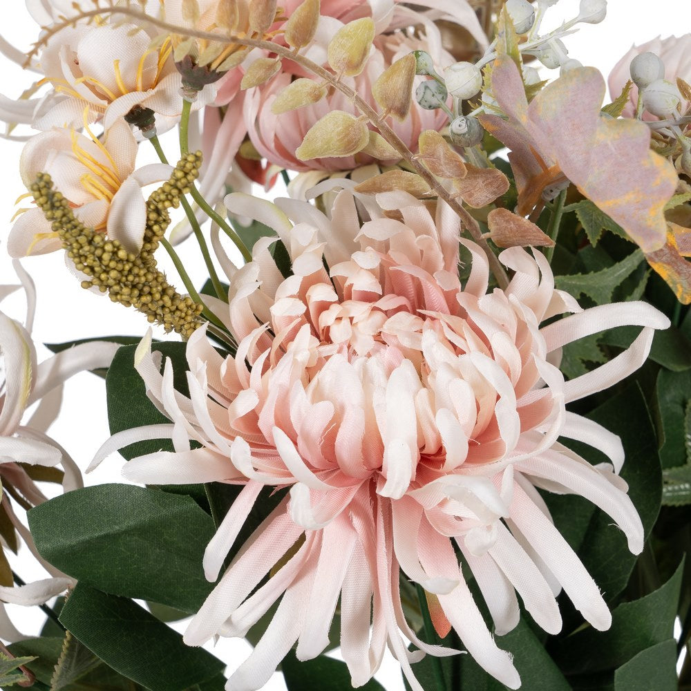 BOUQUET CRISANTEMO ROSA PVC-TEJIDO 52 CM