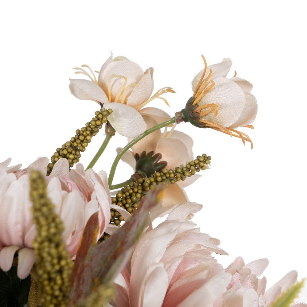 BOUQUET CRISANTEMO ROSA PVC-TEJIDO 52 CM