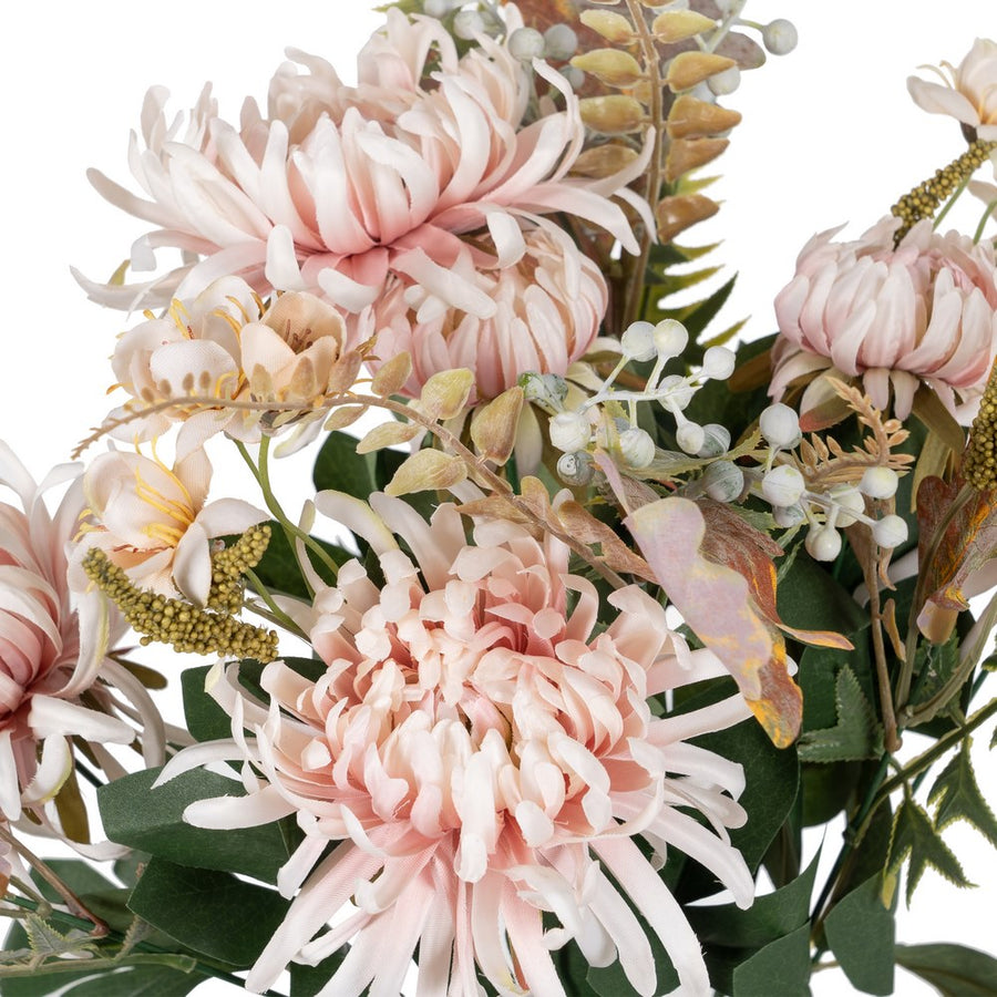 BOUQUET CRISANTEMO ROSA PVC-TEJIDO 52 CM