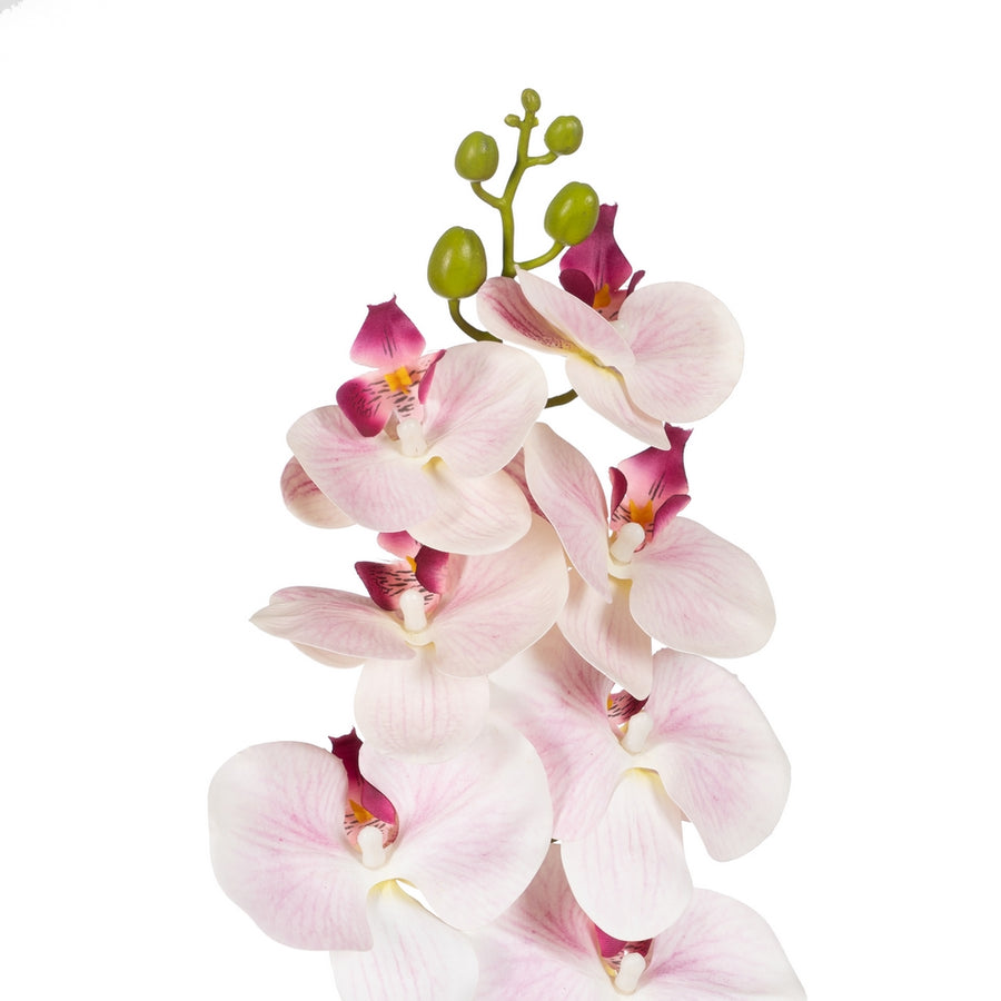 FLOR ORQUÍDEA ROSA GOMA DECORACIÓN 95 CM