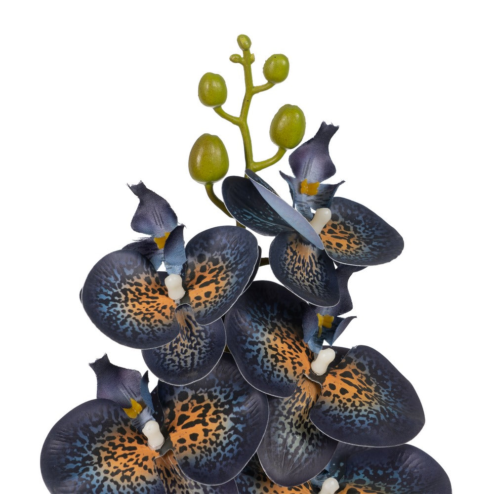 BLUE ORCHID RUBBER DECORATION 95 CM