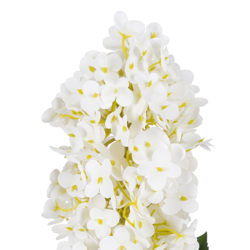 FLOR HORTENSIA BLANCO TEJIDO DECORACIÓN 74 CM
