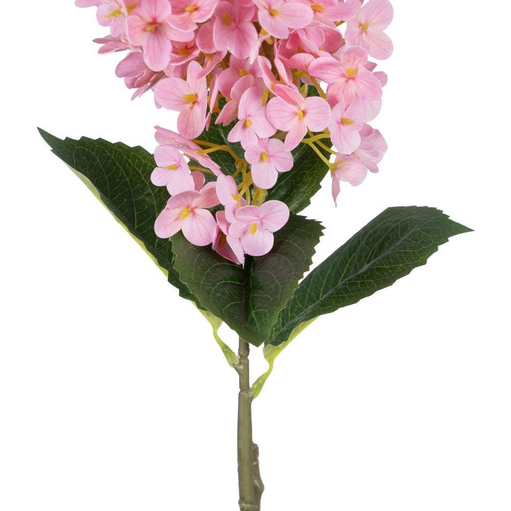 FLOR HORTENSIA ROSA TEJIDO DECORACIÓN 74 CM