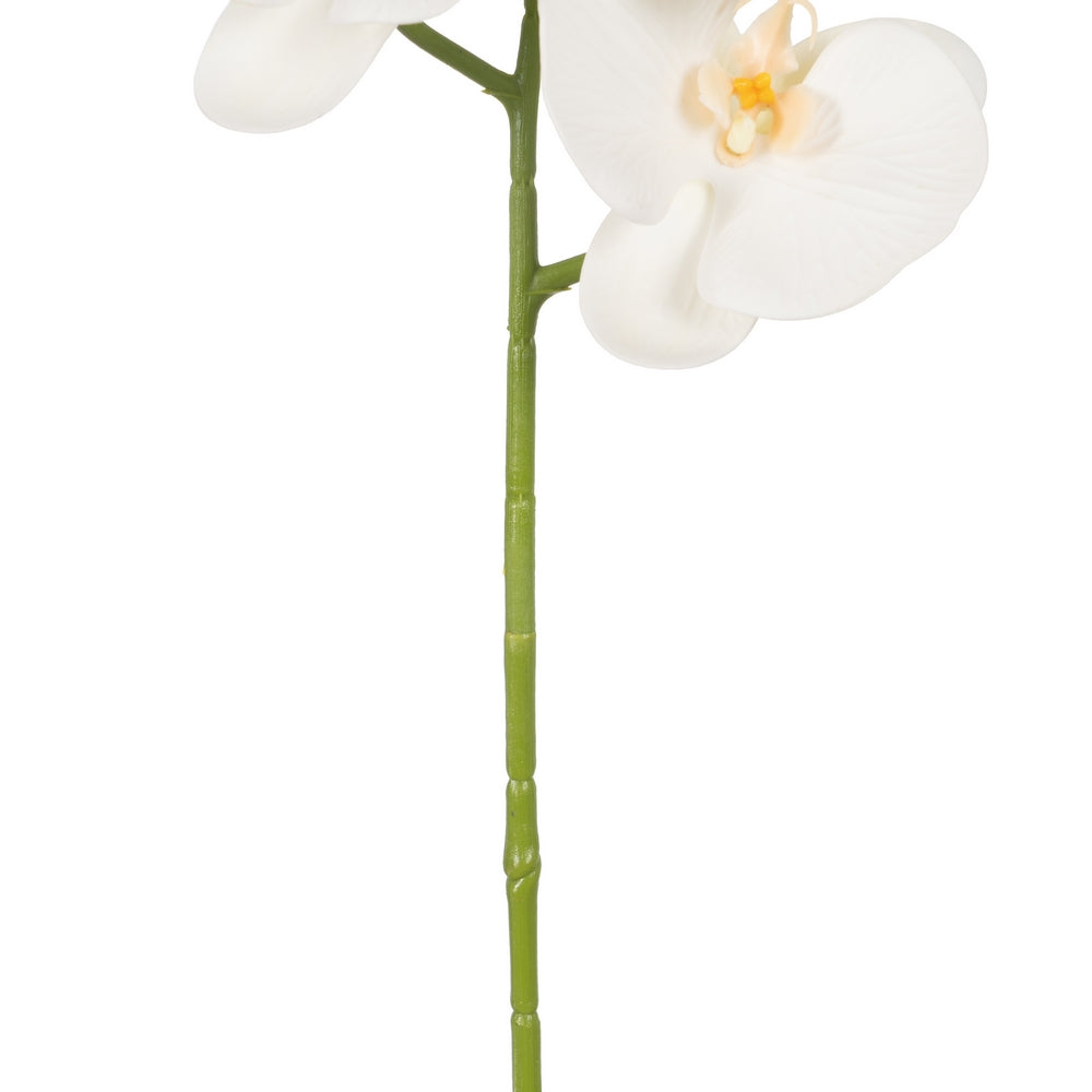 FLOR ORQUÍDEA BLANCO GOMA DECORACIÓN 96 CM