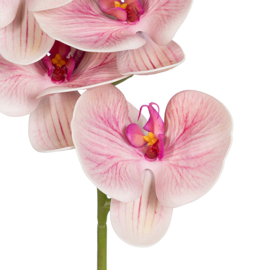 FLOR ORQUÍDEA ROSA GOMA DECORACIÓN 96 CM
