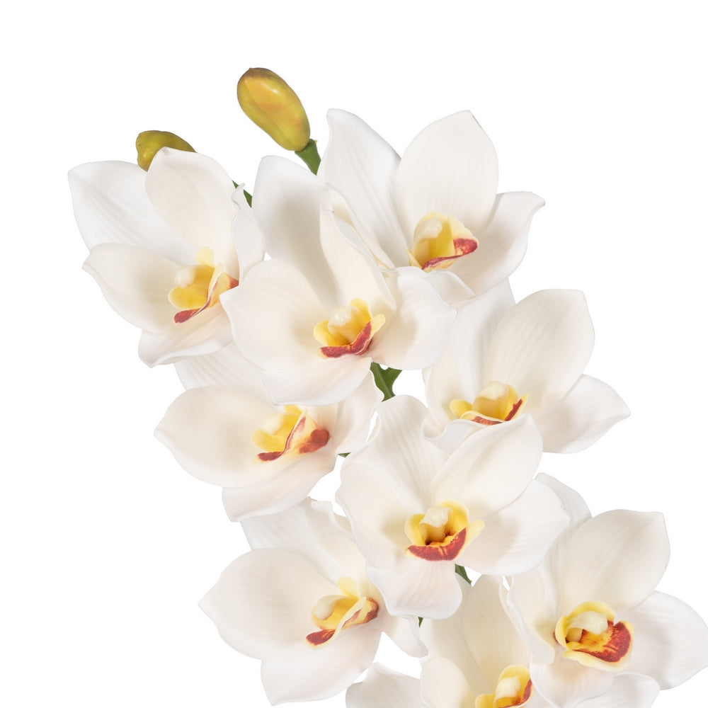 WHITE ORCHID RUBBER DECORATION 71 CM