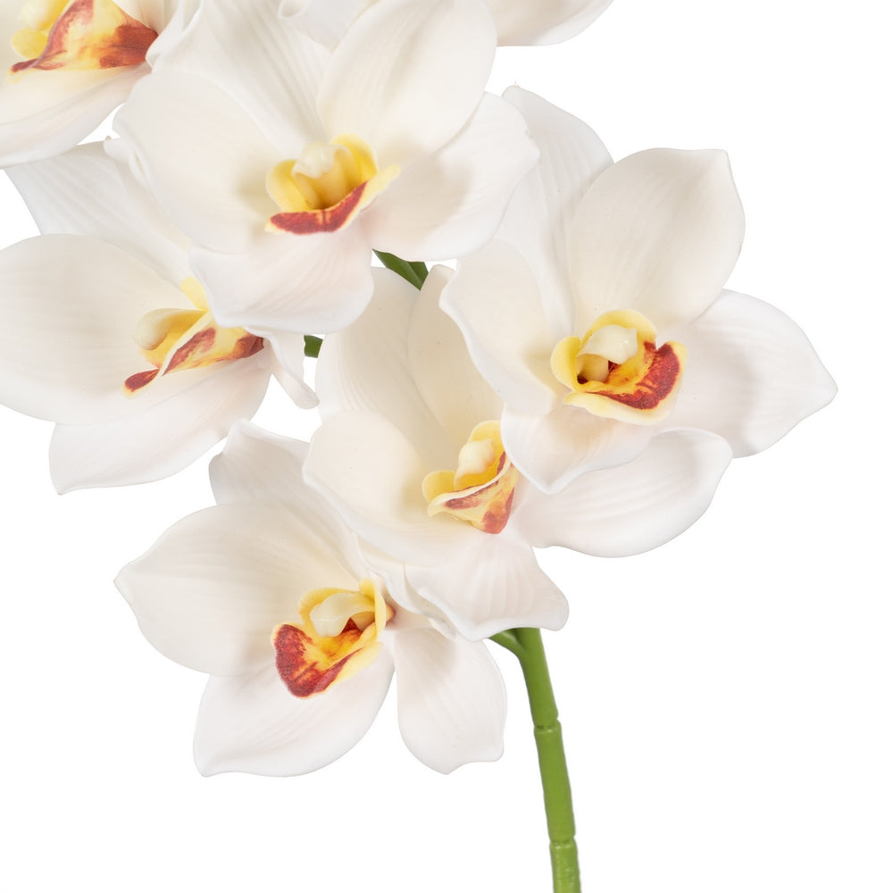 WHITE ORCHID RUBBER DECORATION 71 CM