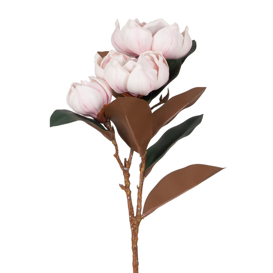 PINK MAGNOLIA FLOWER RUBBER DECORATION 73 CM
