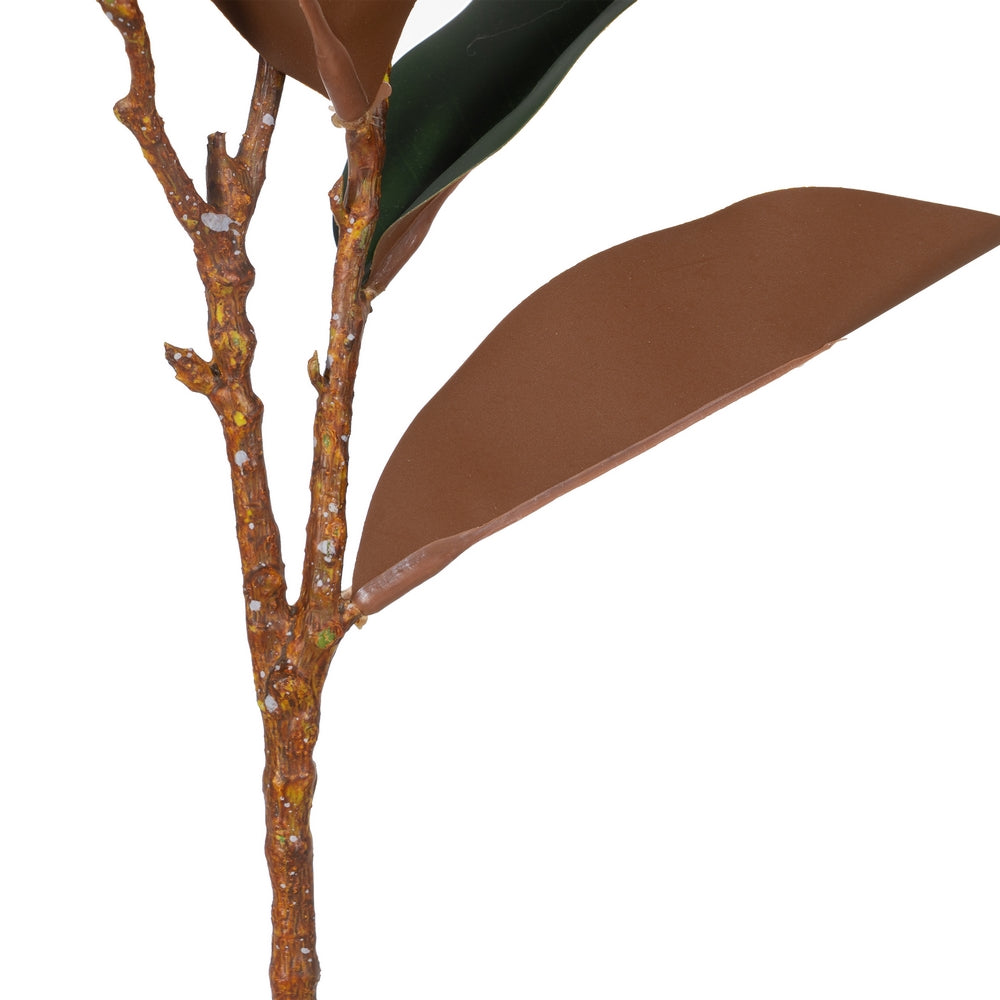 FLOR MAGNOLIA ROSA GOMA DECORACIÓN 73 CM