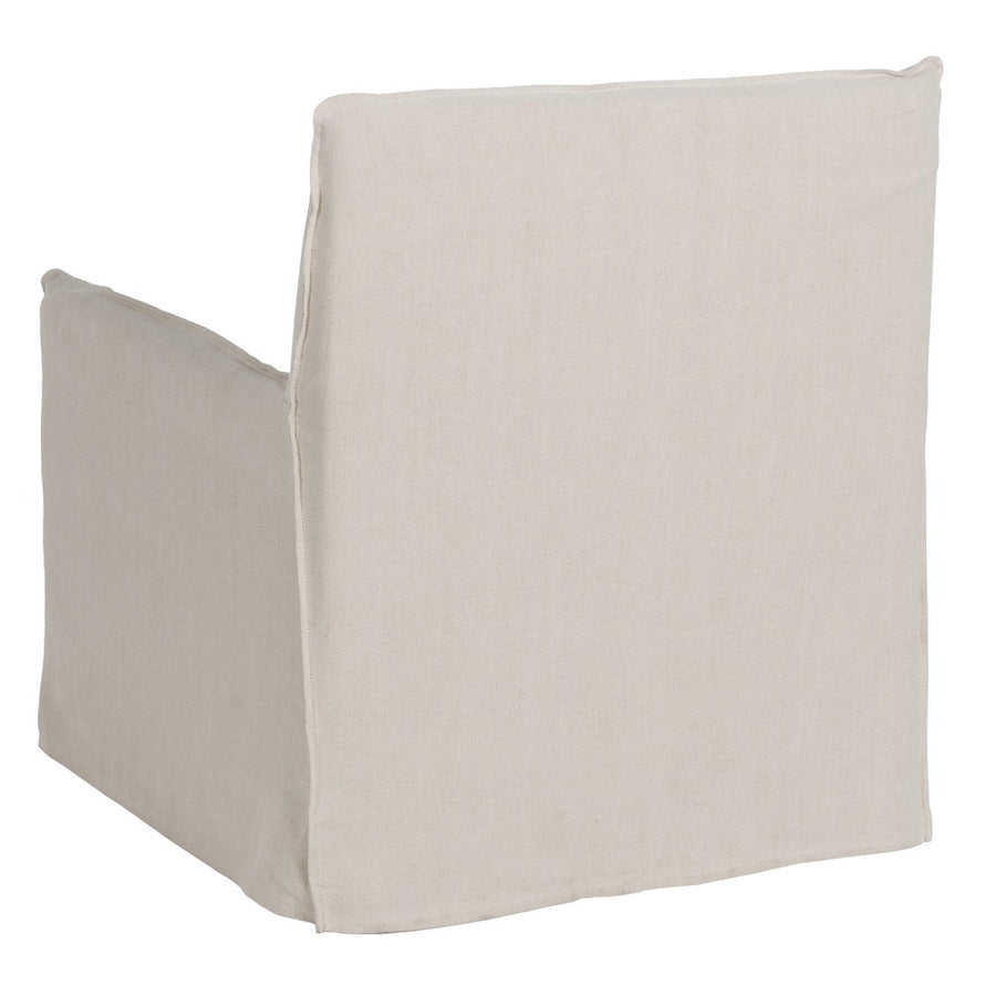 SILLÓN CREMA TEJIDO-MADERA 75 X 76 X 90,50 CM