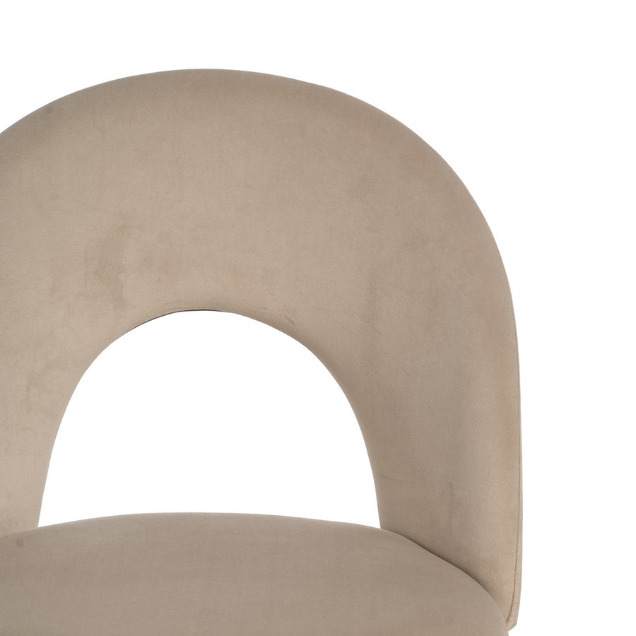 SILLA BEIGE TEJIDO-METAL CONTRACT 49 X 60 X 81 CM