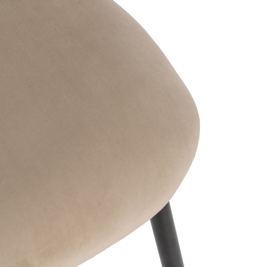 SILLA BEIGE TEJIDO-METAL CONTRACT 49 X 60 X 81 CM